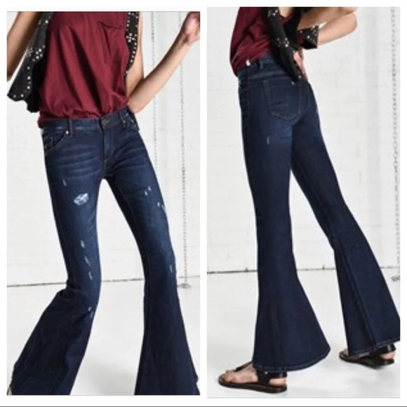 One Teaspoon Arizona Marines Flare Jeans 25 NWT - Picture 1 of 6